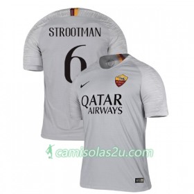 Camisolas de Futebol AS Roma Strootman 6 Equipamento Alternativa 2018/19 Manga Curta